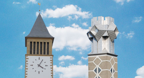 Kirchtürme von Liebfrauen Gütersloh und St. Bruder Konrad Spexard